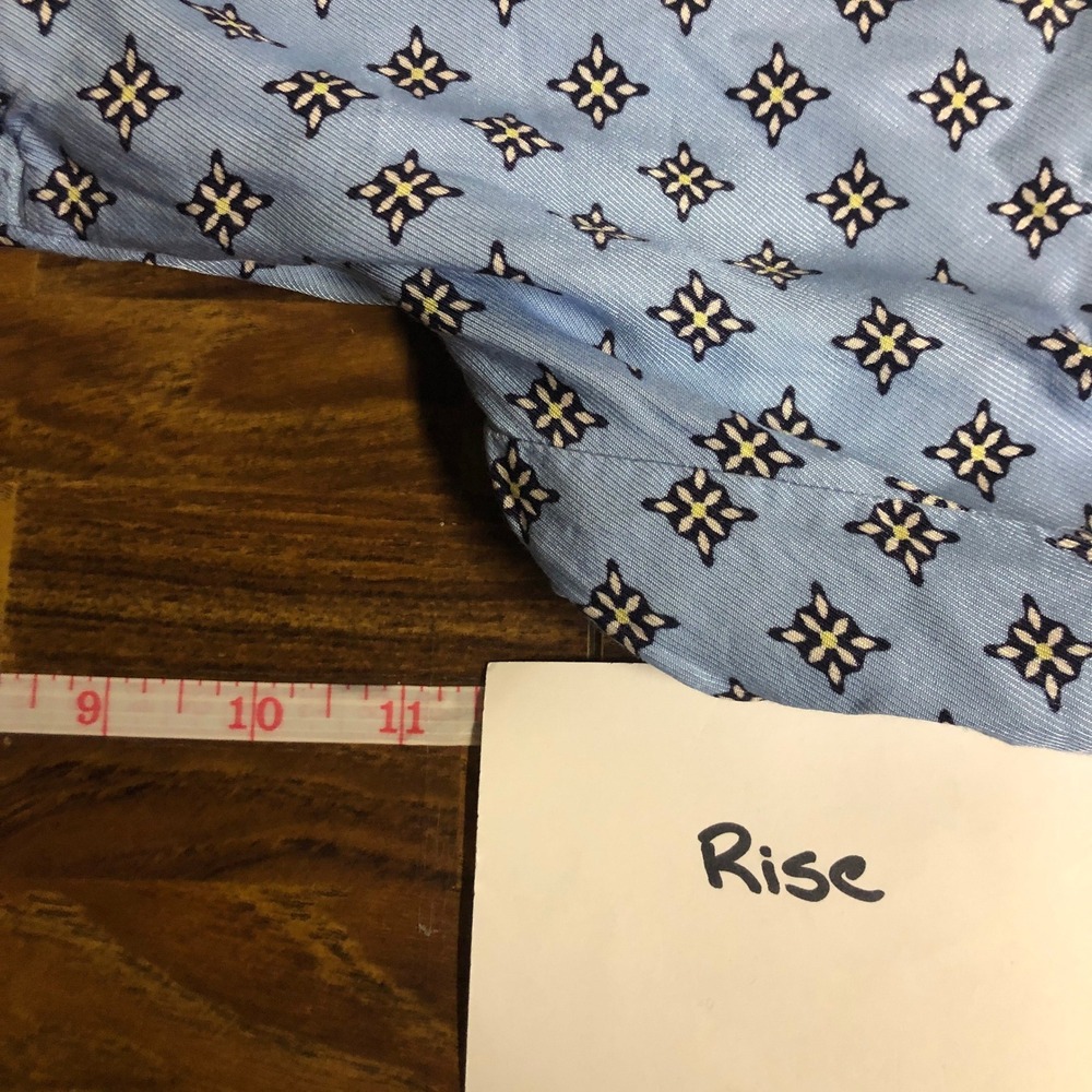 Maeve Light Blue & Navy Wide-Leg Printed Culottes - Picture 15 of 16